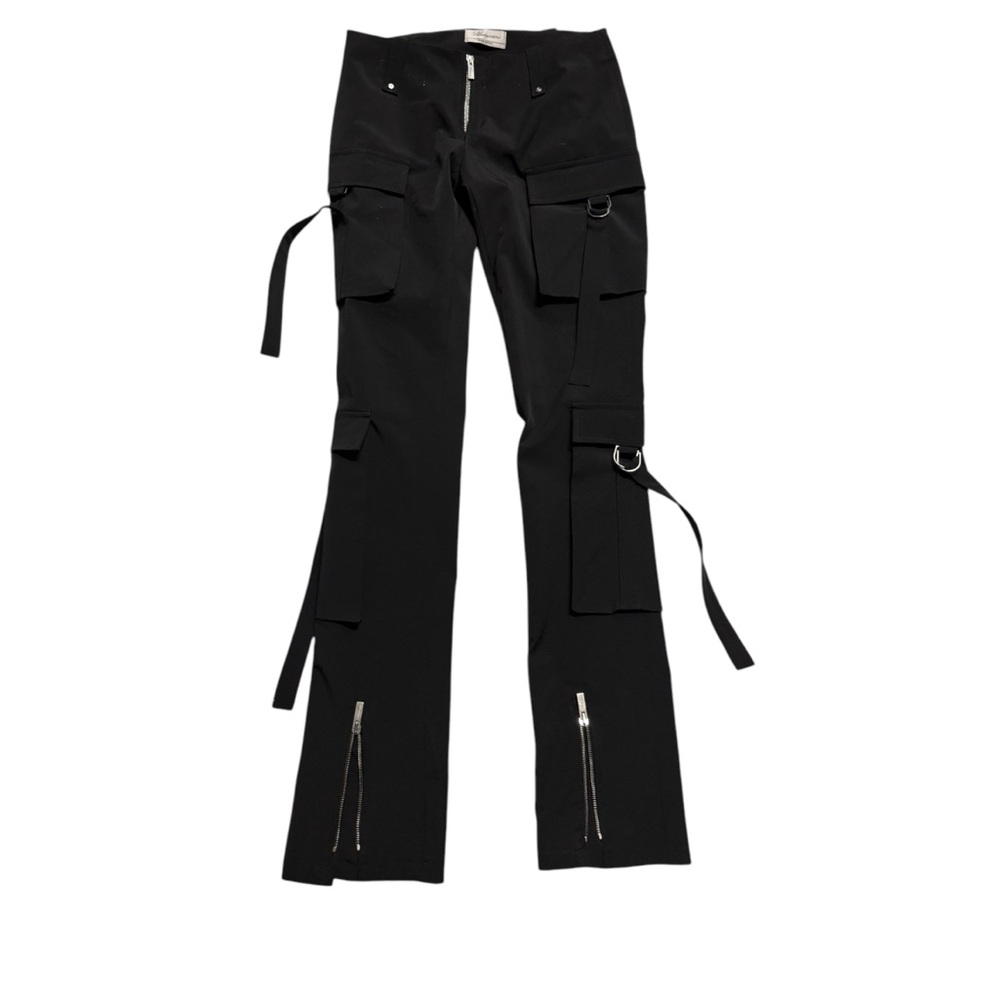 Stylish Black Pants with Metal Details